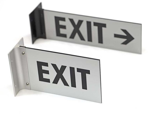 Exit Sign for Corridor - Metal Bracket