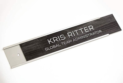 Wood Tone Office Nameplates