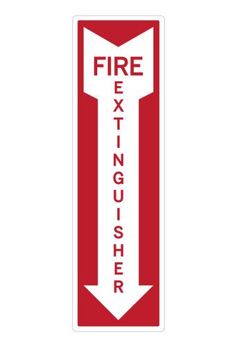 Fire Extinguisher Arrow Vinyl Decal