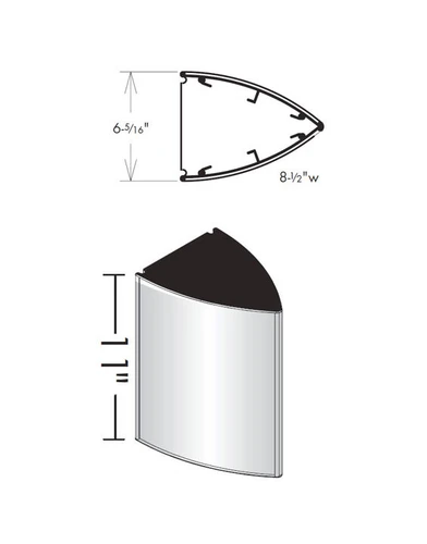 Triangular Interchangeable Projecting Signs - Curved