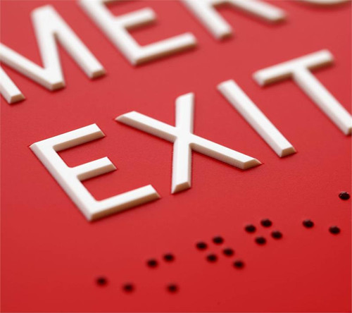 Emergency Exit Only ADA Braille Sign