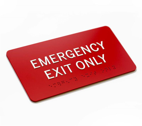 Emergency Exit Only ADA Braille Sign