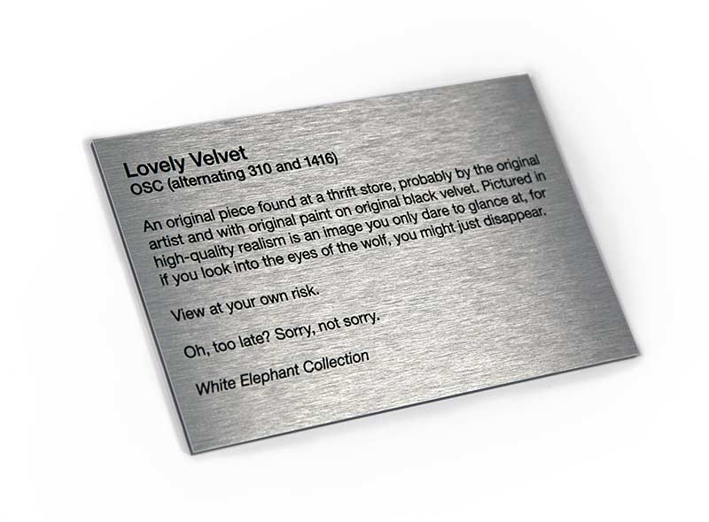 Art Name Plate Museum Placards