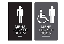 ADA Braille Men's Locker Room Sign