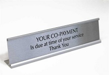 Desktop Name Plate (Satin Silver Frame)