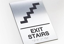 Exit Stairs ADA Braille Office Signs