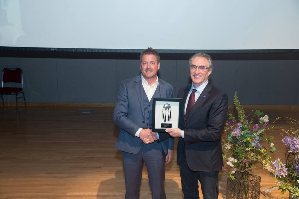 Ryan Fritz receiving Governor's Award 2019