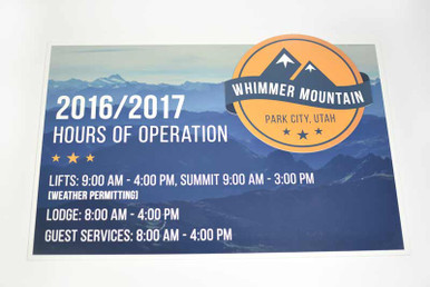 Retail Store Hours PVC Sign