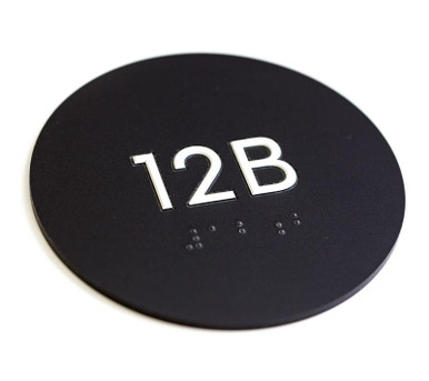 Round Room Number Signs - ADA