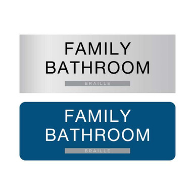 Premium ADA Family Bathroom Signs | Braille Bathroom Sign