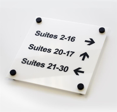 Set Off Sign Wall Sign with Stand Offs