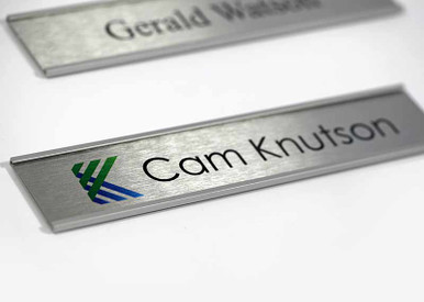 Satin Silver Corporate Name Plate