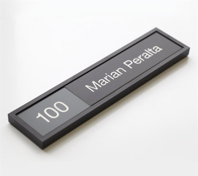 Room Number Sign with Removable Name Plate