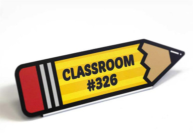 Pencil Shaped School Sign