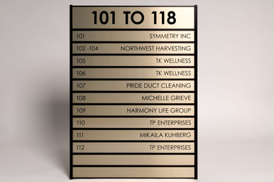 Directory Signs and Wayfinding Signs - 16 inch