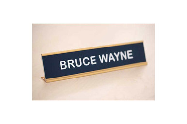 Engraved Office Signs - Gold Frame