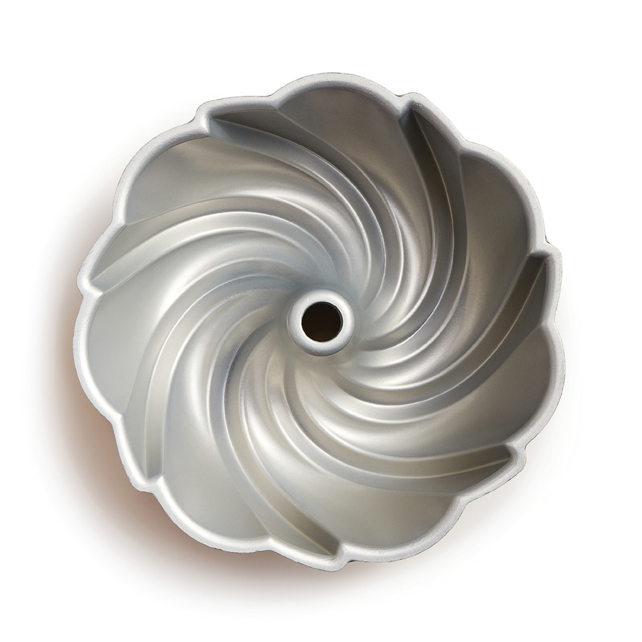 Nordic Ware 2-Piece Formed Bundt Pan in Bundt Keeper (Silver Swirl)