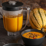 Squash soup made with the Ankarsrum Blender Attachment