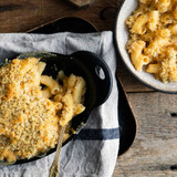Garlic herb mac and cheese made with Better Cheddar Cheese Powder