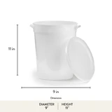 Medium Flour Bucket dimensions