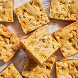 Sliced blondies made with Butterscotch Blondie Mix