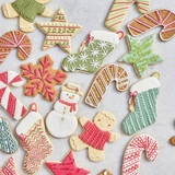 Decorated cookies made with Holiday Cookie Cutter Set