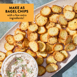 Make as bagel chips with a few extra ingredients