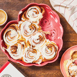 Cinnamon Buns made in the Madeleine Heart Pan using the Cinnamon Bun Mix & Madeleine Heart Pan Set
