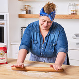 Instructor Erin Jeanne McDowell rolling pie crust