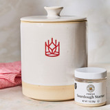 Fresh Sourdough Starter and Handmade Crock Set