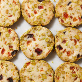 Pistachio icebox cookies made with Large Slice and Bake Dough Keeper