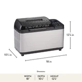 Zojirushi Home Bakery Virtuoso Plus Bread Machine dimensions