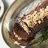 Chocolate almond torte made with Guittard Bittersweet Onyx Chocolate Wafers