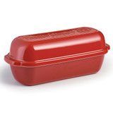 Glazed Long Covered Baker - Red
