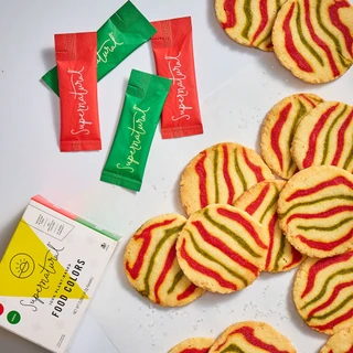 Peppermint Cookies made with Holiday Plant Based Food Colors