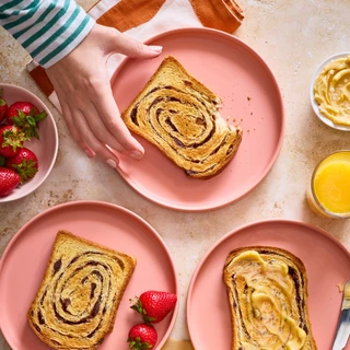 Cinnamon raisin swirl bread made with Baker's Reserve Bread Flour