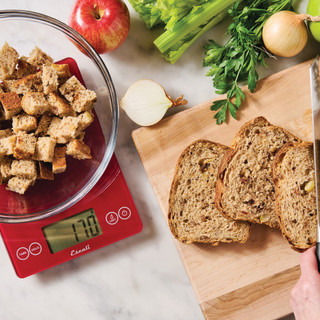 Fruited sourdough bread with the Arti Glass Kitchen Scale
