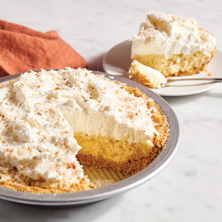 Easy coconut cream pie baked in the King Arthur Pie Pan