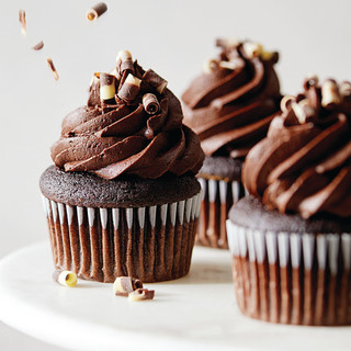 Chocolate cupcakes baked in King Arthur Standard Muffin Pan