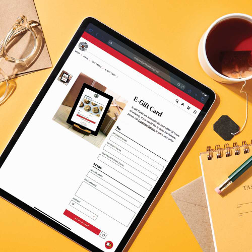 E-Gift Card on Tablet