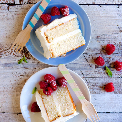Tender White Cake made with Unbleached Cake Flour
