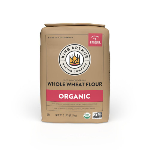 100% Organic Whole Wheat Flour - 5 lb. packaging