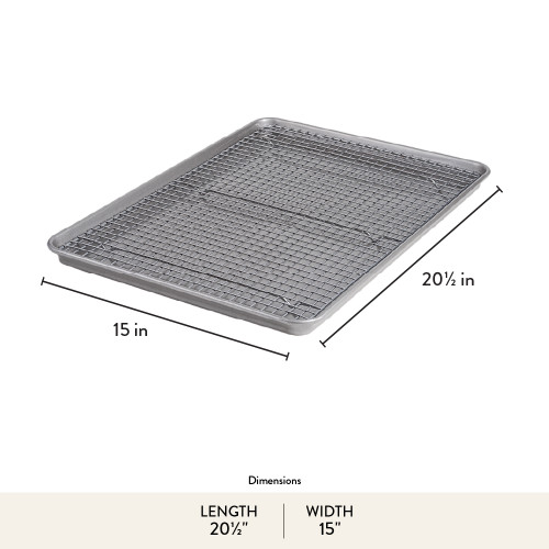 Jumbo-Sheet Pan and Cooling Rack Set dimensions