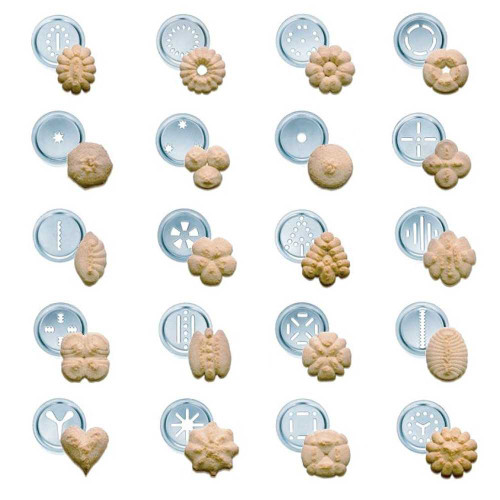 Display of the twenty disc and the cookie they produce