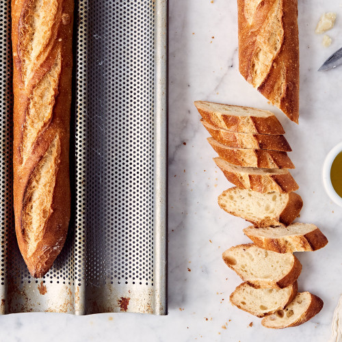 Baguettes baked in the King Arthur Baguette Pan