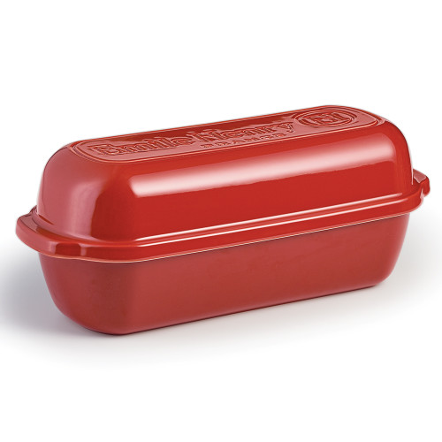 Product Photo 1 Glazed Long Covered Baker - Red