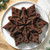 Brownie made in the snowflake cake pan