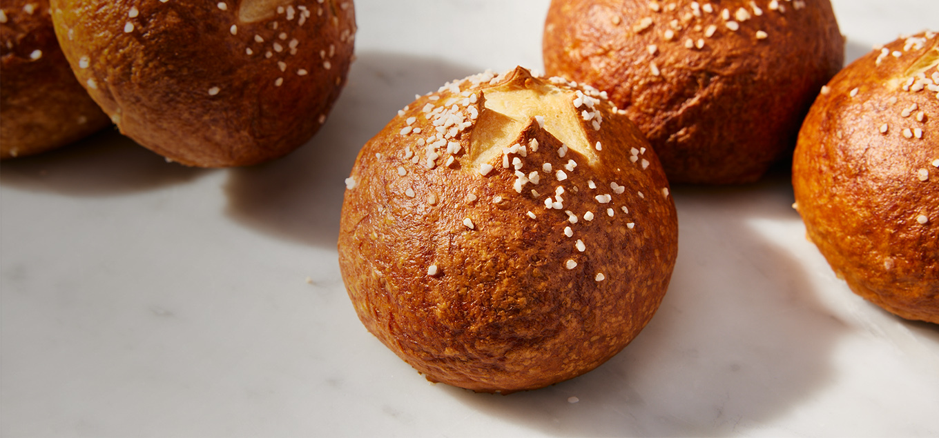 Soft, chewy Pretzel Buns