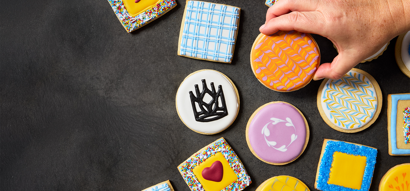 Sprinkles, icing, and all the trimmings for festive cookies
