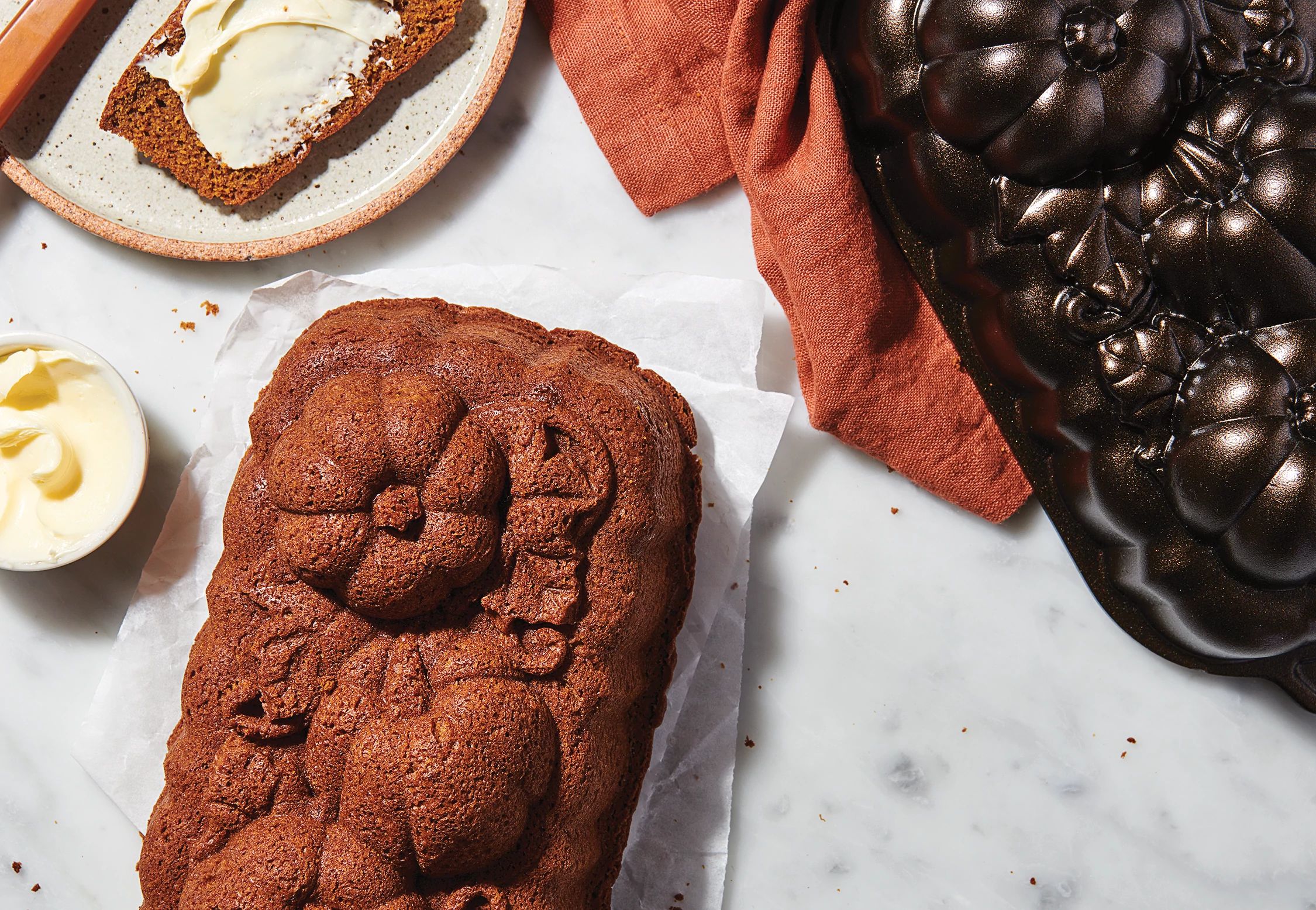 Pumpkin Harvest Nordic Ware loaf pan for quick bread, spice cake